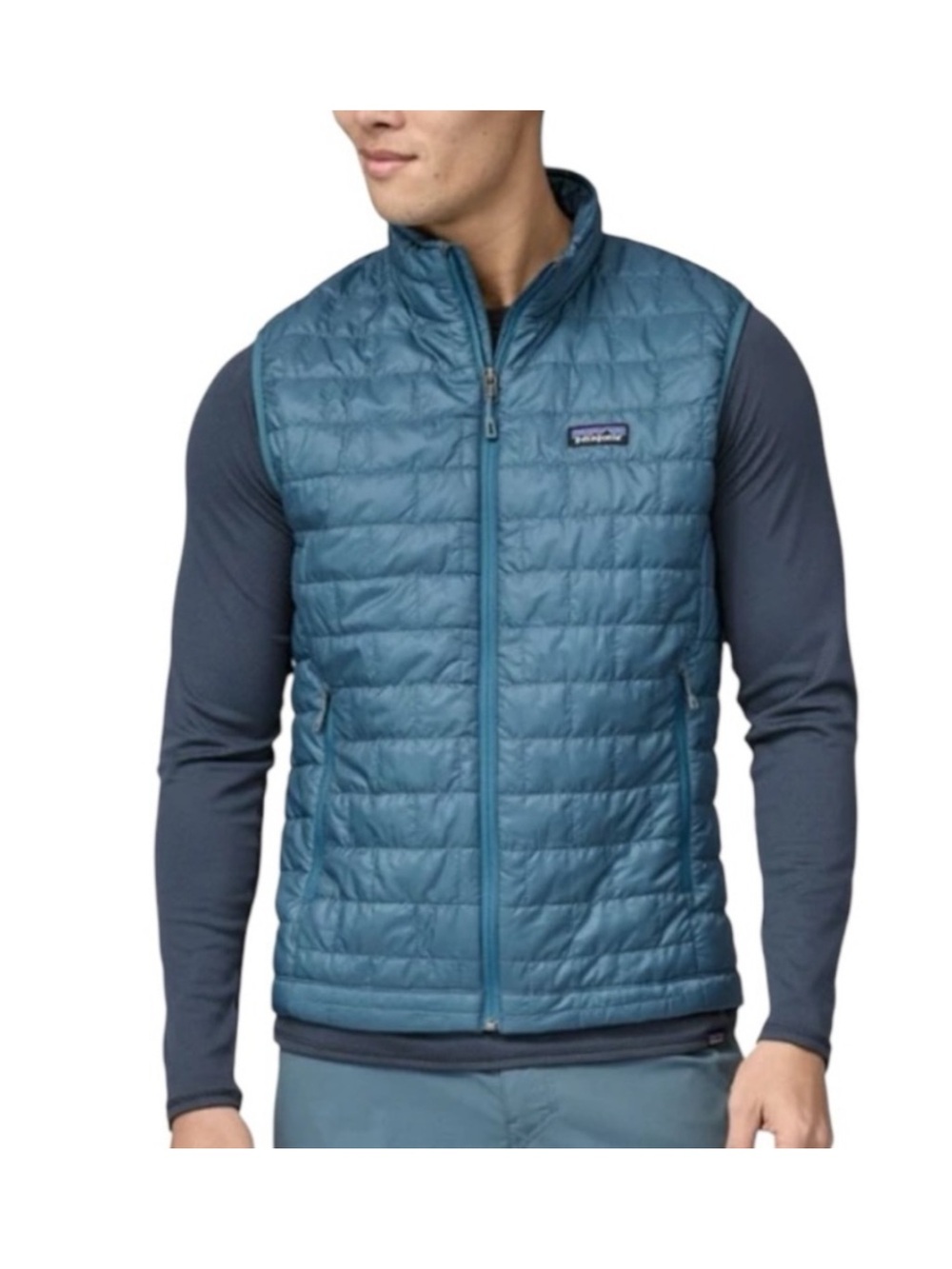 Patagonia Men's Nano Puff Vest wavy blue Size Medium